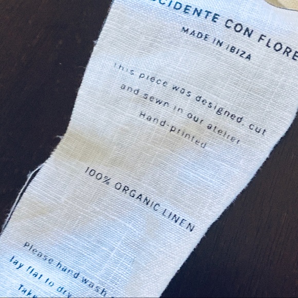 NWT Accidente con Flores organic linen pants - Picture 5 of 6